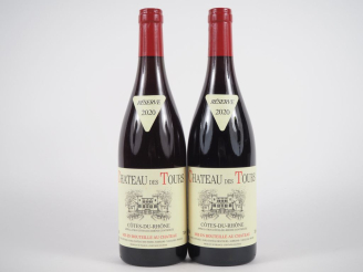 Vente aux enchères 2 BOUTEILLES CHÂTEAU DES TOURS CÔTES DU RHÔNE EMMANUEL REYNAUD - 2020