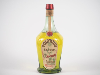 Vente aux enchères 1 VIEILLE BOUTEILLE POLYKUM 'ELEXIR DES CORDELIERS' RAISSAC