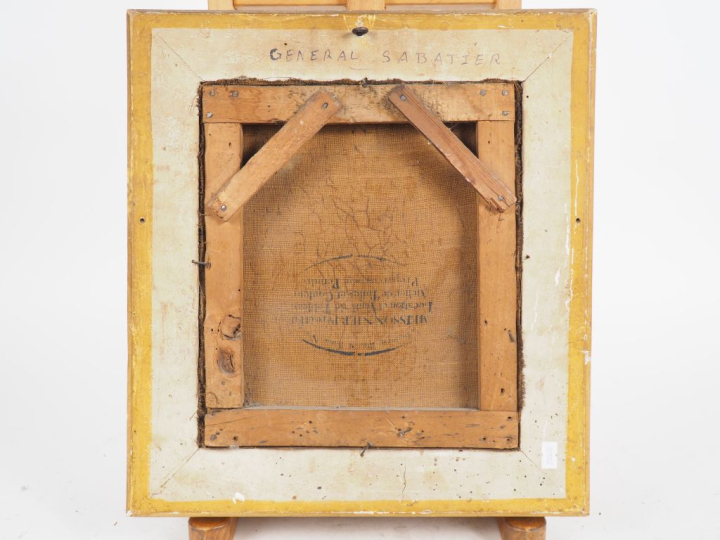 Ecole française XIXème. "Portrait du général Sabatier". Huile sur toil