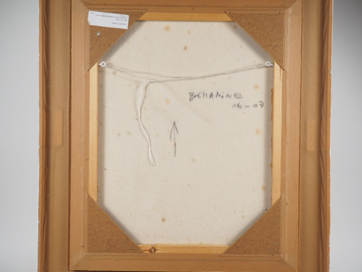 Fouad BELLAMINE.  "sans titre" Technique mixte sur papier marouflé sur