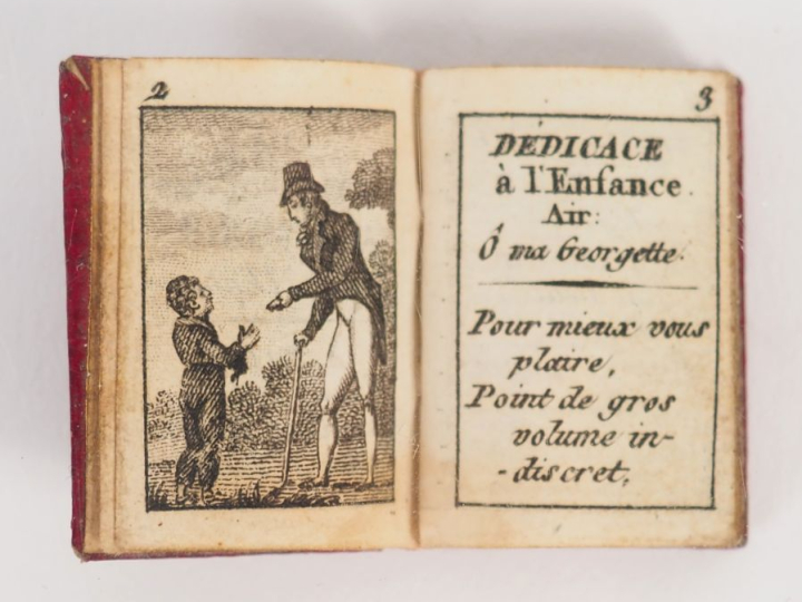 Livre miniature 'Le Petit Poucet' dédié à l'enfance Année 1818 à Paris