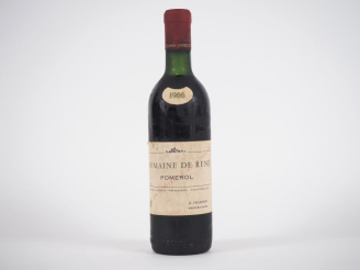 Vente aux enchères 1 BOUTEILLE DOMAINE DE RENÉ POMEROL - 1966 - BG/ELA