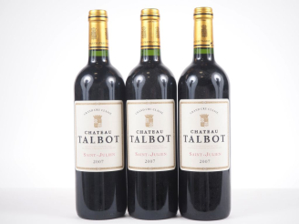 Vente aux enchères 3 BOUTEILLES CHÂTEAU TALBOT GCC ST JULIEN - 2007