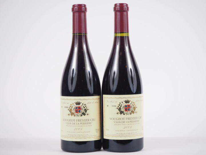 2 BOUTEILLES VOUGEOT 1er CRU "CLOS DE LA PERRIÈRE" PIERRE LAFOREST - 2