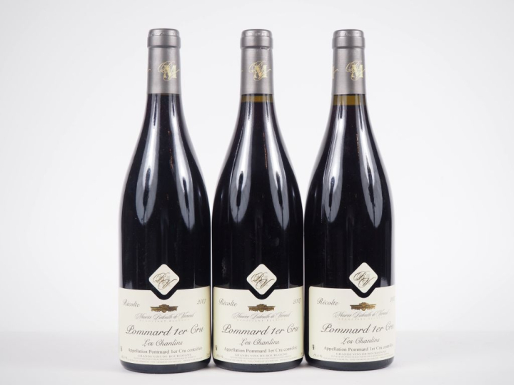 3 BOUTEILLES POMMARD 1er CRU "LES CHANLINS" MAURICE BIDOUILH DE VERNEU