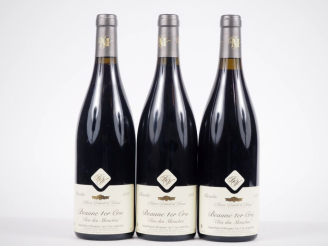 Vente aux enchères 3 BOUTEILLES BEAUNE 1er CRU "CLOS DES MOUCHES" MAURICE BIDOUILH DE VER