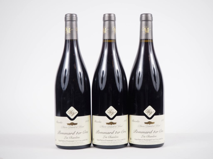 3 BOUTEILLES POMMARD 1er CRU "LES CHANLINS" MAURICE BIDOUILH DE VERNEU