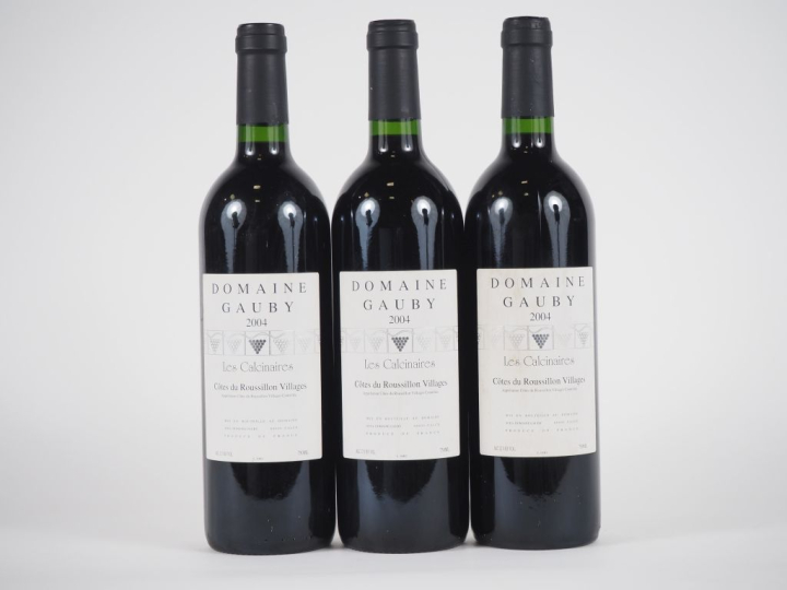 3 BOUTEILLES DOMAINE GAUBY "LES CALCINAIRES" CÔTES DU ROUSSILLON VILLA