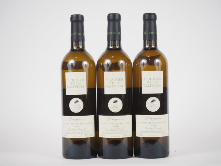 3 BOUTEILLES VIOGNIER DE LA GALINIERE - 2004 