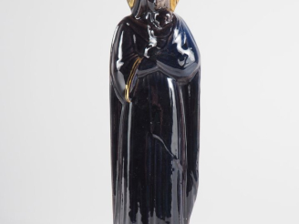 Vente aux enchères Henri Paul REY.  "Vierge à l'enfant"  Sujet en terre cuite polychrome 