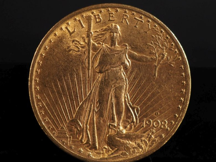 Pièce de 20 dollars or 1908   