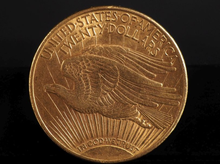 Pièce de 20 dollars or 1908   