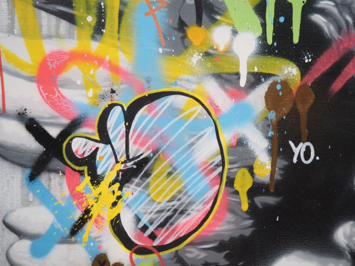 Martin WHATSON. "Angel". Huile sur toile, signée et datée 2013. Dim. 6