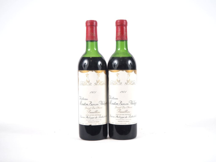 2 BOUTEILLES CHÂTEAU MOUTON BARON PHILIPPE ROTHSCHILD GCC PAUILLAC - 1