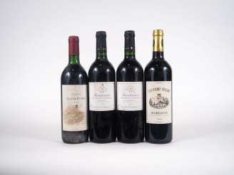 Vente aux enchères 4 BOUTEILLES : 1 CHÂTEAU GRANDE RIVIÈRE BORDEAUX SUPÉRIEUR - 1993 -  B