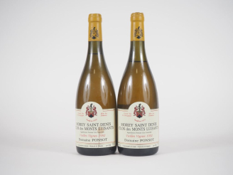 Vente aux enchères 2 BOUTEILES MOREY ST DENIS "CLOS DES MONTS LUISANTS" VIEILLES VIGNES D