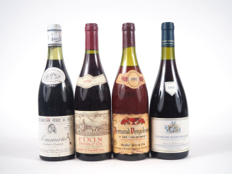 Vente aux enchères 4 BOUTEILLES : 1 POMMARD PATRIARCHE PÈRE ET FILS 1964 - 1 FIXIN 1er CR