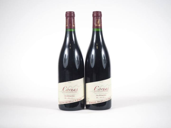 2 BOUTEILLES CORNAS "LES MURETTES" DOMAINE SAINT JEMMS - 2000