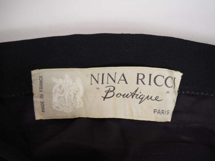 NINA RICCI, Boutique Robe à fines bretelles noire en fibranne (100%), 