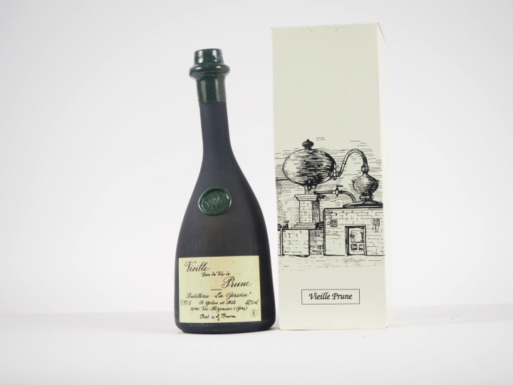 1 BOUTEILLE VIEILLE EAU DE VIE DE PRUNE DISTILLERIE LA GERSOISE B. GEL