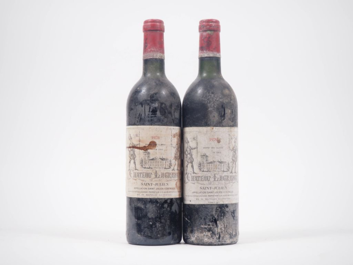 2 BOUTEILLES CHÂTEAU LAGRANGE GCC ST JULIEN : 1 DE 1978 - 1 DE 1979 - 