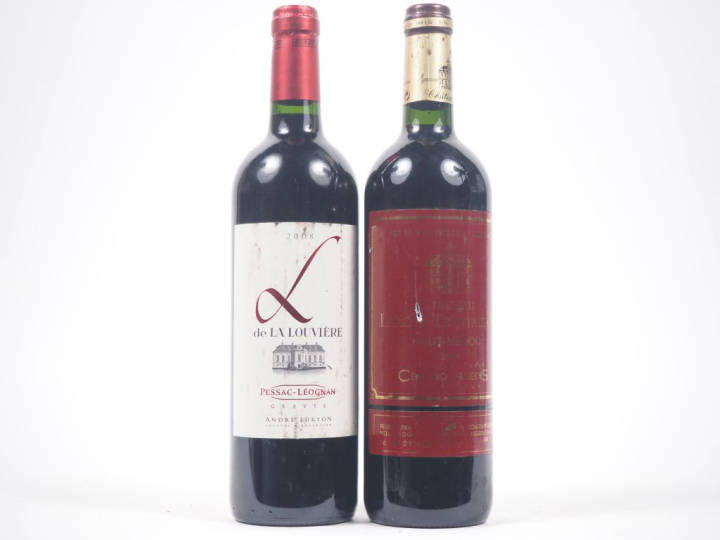 2 BOUTEILLES : 1 L DE LA LOUVIÈRE GRAVES 2008/1 CHÂTEAU LAROSE TRINTAU