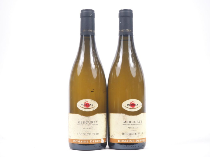 2 BOUTEILLES MERCUREY "LES BACS" DOMAINE DEBRAY - 2010