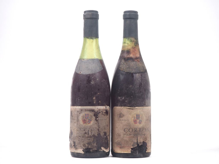2 BOUTEILLES CORTON THORIN - 1969 - EA/ETS 