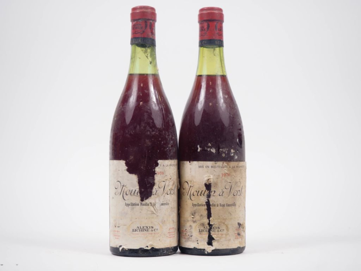 2 BOUTEILLES MOULIN A VENT ALEXIS LICHINE - 1970 - ETA/ES 