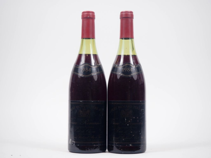 2 BOUTEILLES VOSNE ROMANÉE "TÊTE DE CUVÉE" L. RICHARD - 1984 - 3,2 CM/