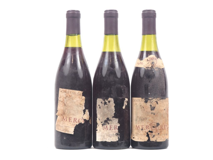 3 BOUTEILLES MERCUREY "LES SAZENAY" CHÂTEAU GENOT BOULANGER - 1986 - 2