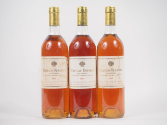 Vente aux enchères 3 BOUTEILLES CHÂTEAU ROUMIEU SAUTERNES - 1993 - 3 BG/ELS 