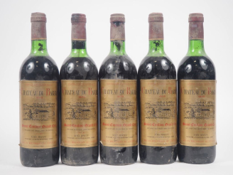 Vente aux enchères 5 BOUTEILLES CHÂTEAU DU BARRY GC SAINT EMILION - 1975 - 3 LB/2 HEP