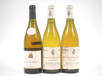 Vente aux enchères 3 BOUTEILLES : 1 ST ROMAIN PIERRE ANDRÉ 2006 / 2 BOURGOGNE ALIGOTÉ DOM
