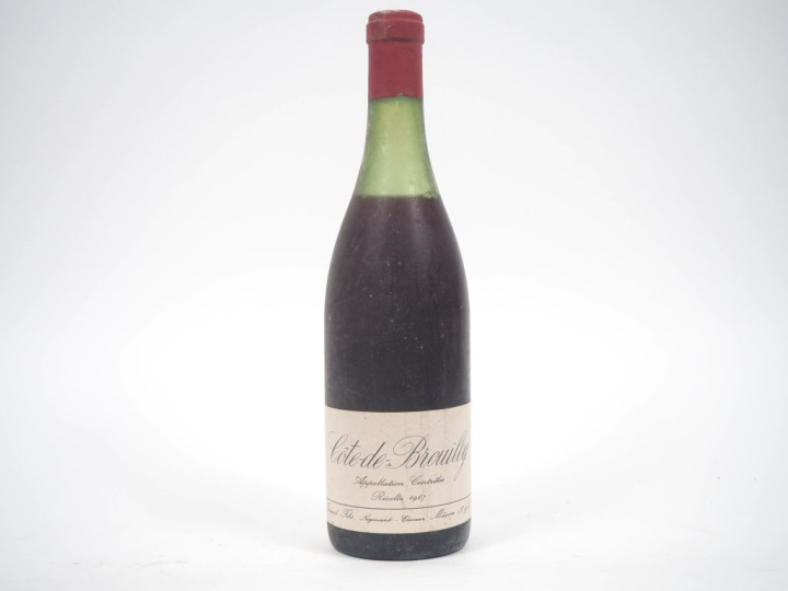 1 BOUTEILLE CÔTE DE BROUILLY TRÉNEL FILS - 1967 - 5 CM/CAPS CORRODÉE