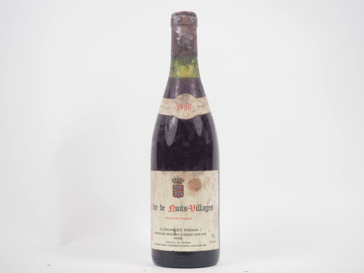 1 BOUTEILLE CÔTE DE NUITS VILLAGES CLÉLANCEY FRÈRES - 1988 