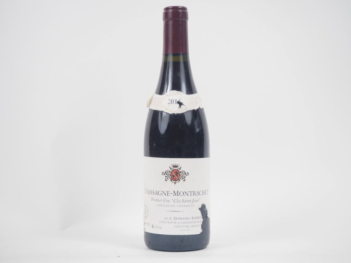 1 BOUTEILLE CHASSAGNE MONTRACHET 1er CRU "CLOS SAINT JEAN" DOMAINE RAM