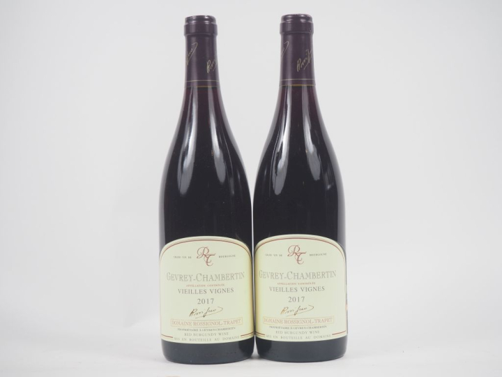 2 BOUTEILLES GEVREY CHAMBERTIN "VIEILLES VIGNES" DOMAINE ROSIGNOL TRAP