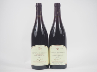 Vente aux enchères 2 BOUTEILLES GEVREY CHAMBERTIN "VIEILLES VIGNES" DOMAINE ROSIGNOL TRAP