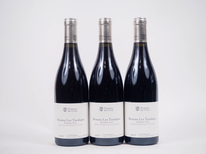 3 BOUTEILLES BEAUNE 1er CRU "LES TUVILAINS" DOMAINE DES CROIX - 2017