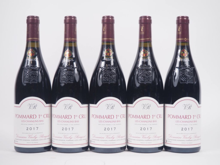 5 BOUTEILLES POMMARD 1er CRU "LES CHANLINS BAS" DOMAINE VIRELY ROUGEOT
