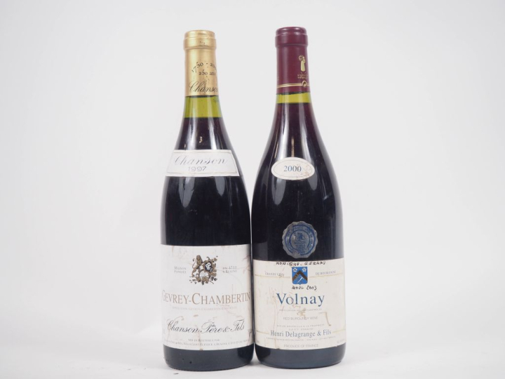 2 BOUTEILLES : 1 GEVREY CHAMBERTIN CHANSON 1997 - ELA / 1 VOLNAY DELAG