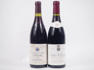 Vente aux enchères 2 BOUTEILLES : 1 VOLNAY 1er CRU "LES BROUILLARDS" DOMAINE BOILLOT ET F