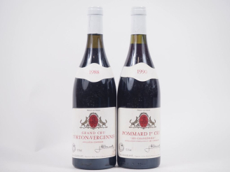 Vente aux enchères 2 BOUTEILLES JEAN ALLEXANT : 1 CORTON VERGENNES GC - 1988 / 1 POMMARD 