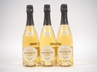 Vente aux enchères 3 BOUTEILLES CHAMPAGNE MATHELIN "PRESTIGE" - 2011