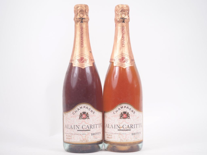2 BOUTEILLES CHAMPAGNE ROSÉ ALAIN CARITTE BROYES 