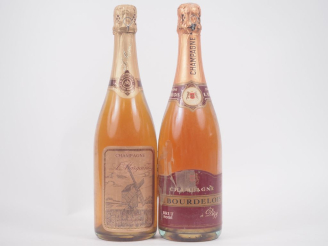Vente aux enchères 2 BOUTEILLES CHAMPAGNE ROSÉ : 1 A.MARGAINE / 1 R. BOURDELOIS 