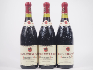 Vente aux enchères 3 BOUTEILLES CHÂTEAUNEUF DU PAPE CHÂTEAU MONT REDON - 1994