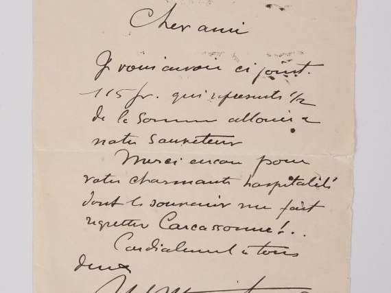 MONFREID (Henry de). CORRESPONDANCE ADRESSÉE À JEANNE ET JAMES DUCELLI