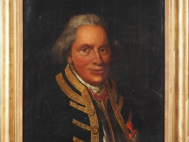Ecole francaise fin XVIIIe début XIXème.  'Portrait d'homme en uniform